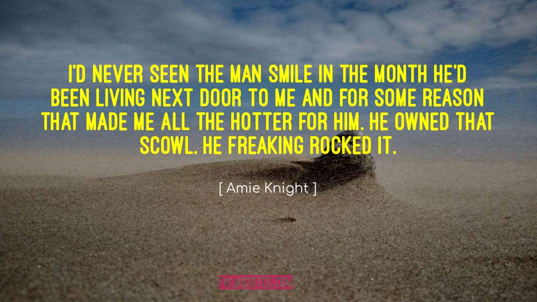 Amie Knight Quotes: I'd never seen the man