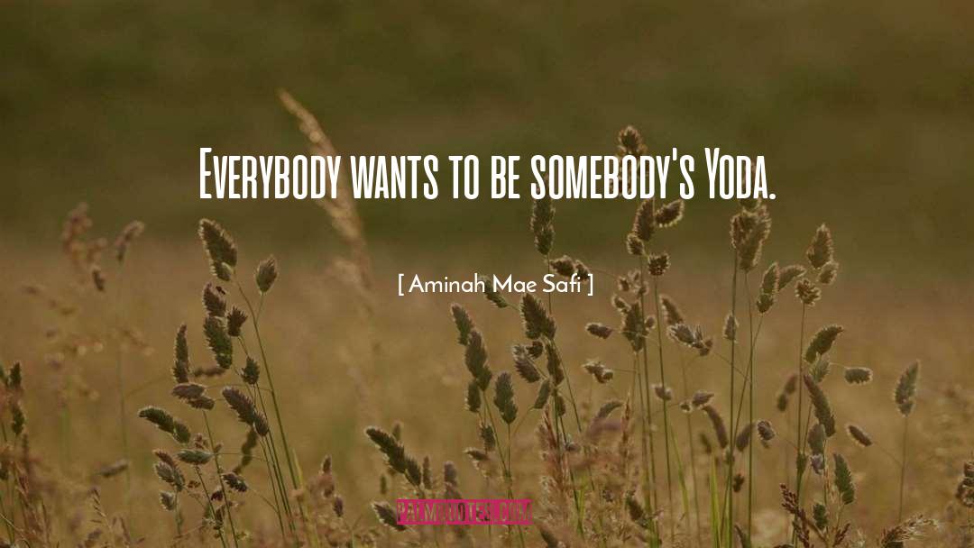 Aminah Mae Safi Quotes: Everybody wants to be somebody's