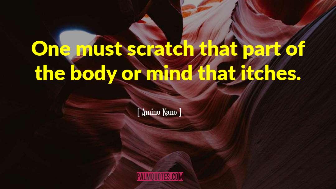 Aminu Kano Quotes: One must scratch that part