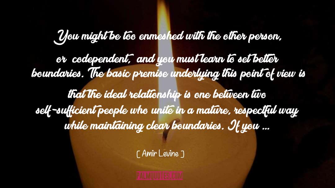 Amir Levine Quotes: You might be too enmeshed