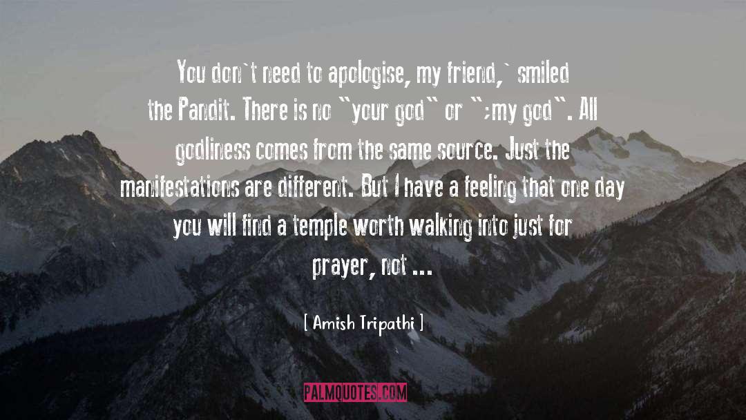 Amish Tripathi Quotes: You don't need to apologise,