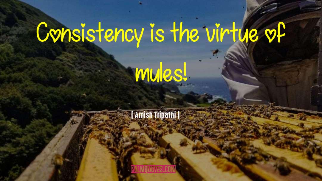 Amish Tripathi Quotes: Consistency is the virtue of