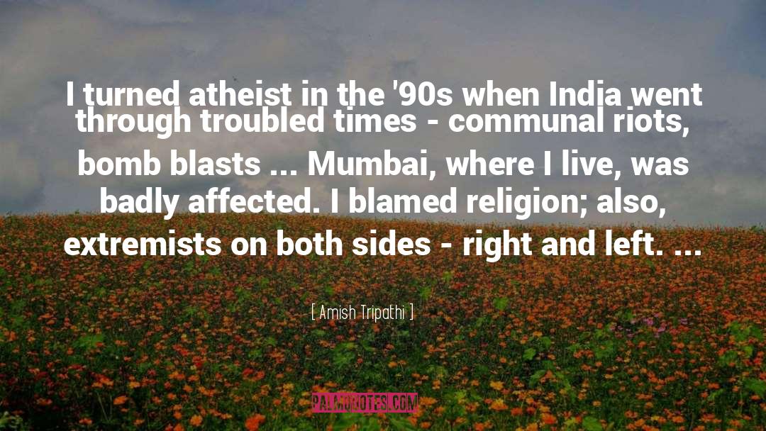 Amish Tripathi Quotes: I turned atheist in the