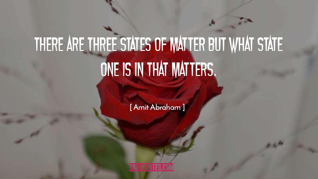 Amit Abraham Quotes: There are three states of