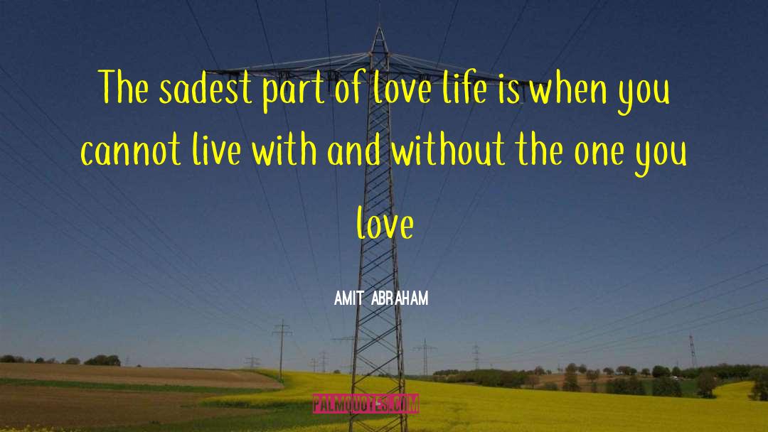 Amit Abraham Quotes: The sadest part of love