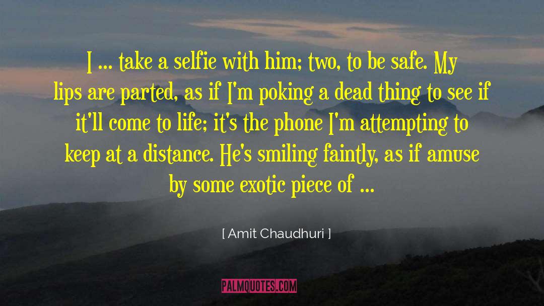 Amit Chaudhuri Quotes: I ... take a selfie