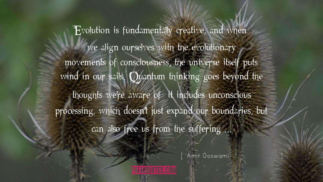 Amit Goswami Quotes: Evolution is fundamentally creative, and