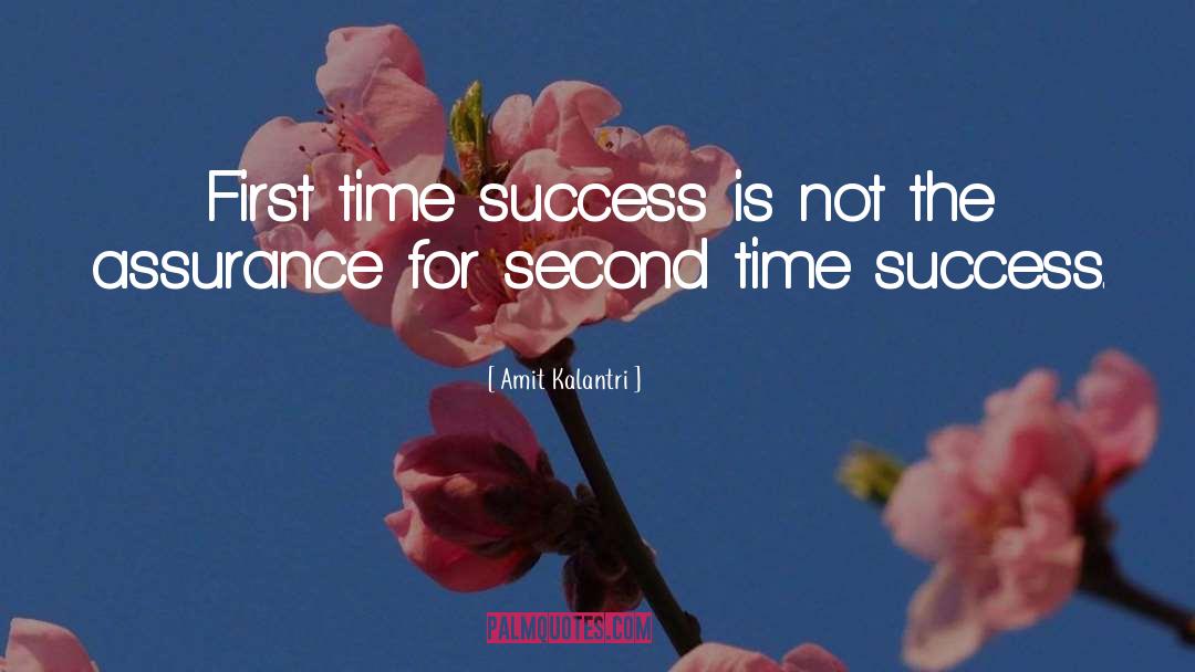 Amit Kalantri Quotes: First time success is not
