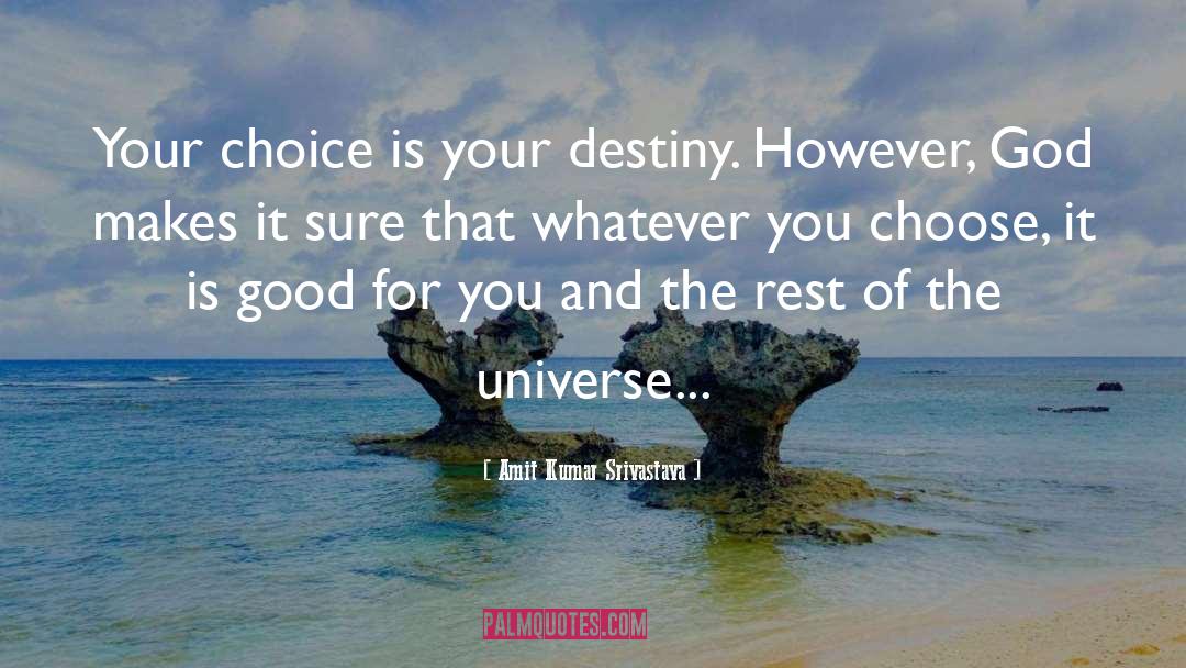 Amit Kumar Srivastava Quotes: Your choice is your destiny.