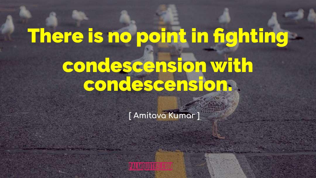 Amitava Kumar Quotes: There is no point in