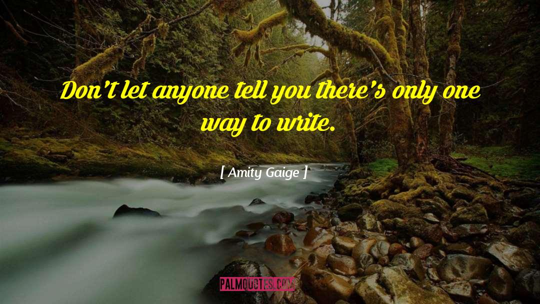 Amity Gaige Quotes: Don't let anyone tell you