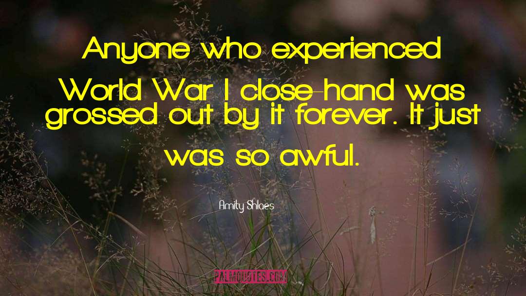 Amity Shlaes Quotes: Anyone who experienced World War