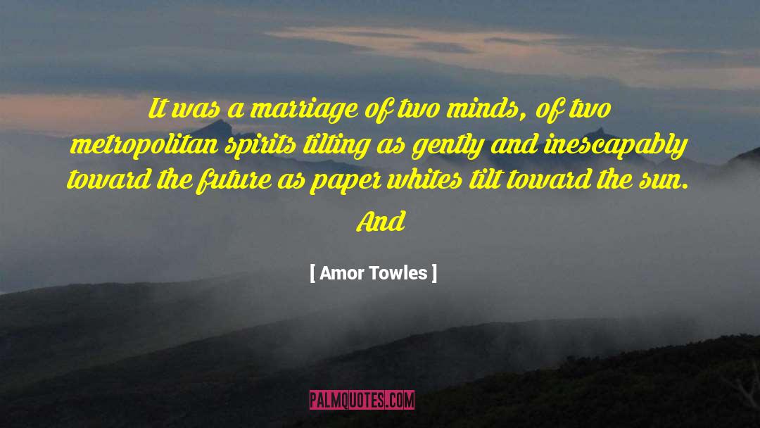 Amor Towles Quotes: It was a marriage of