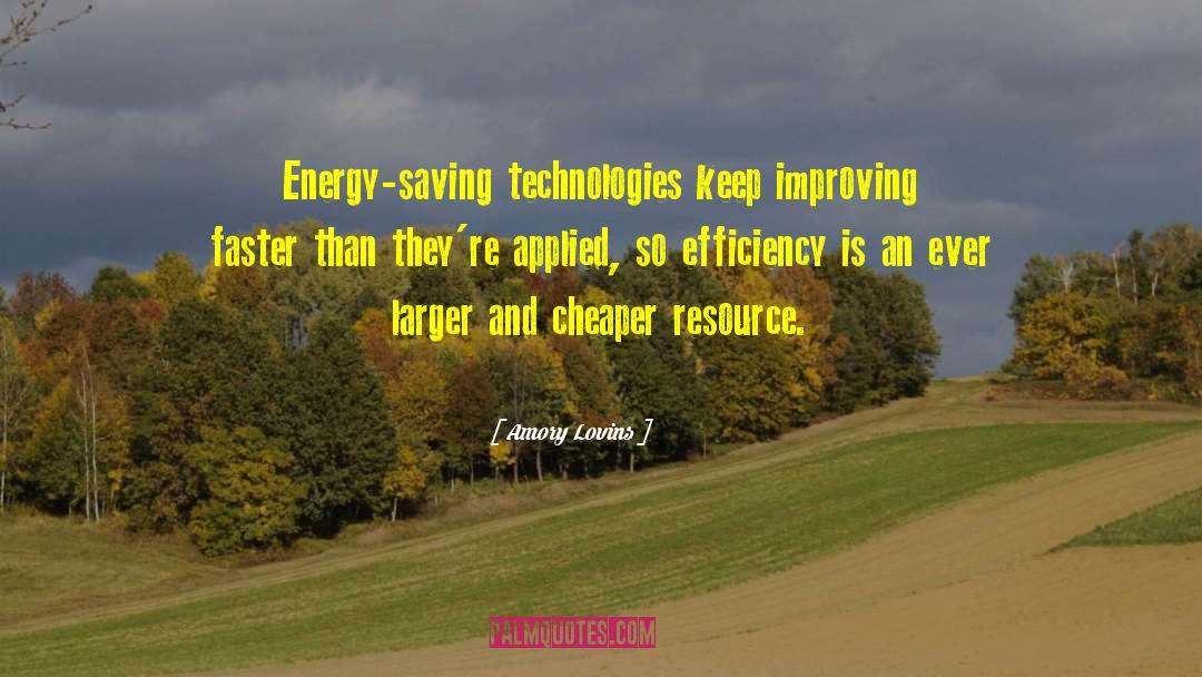 Amory Lovins Quotes: Energy-saving technologies keep improving faster