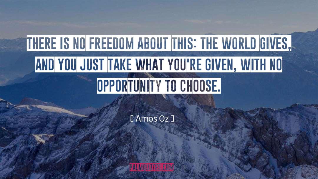 Amos Oz Quotes: There is no freedom about