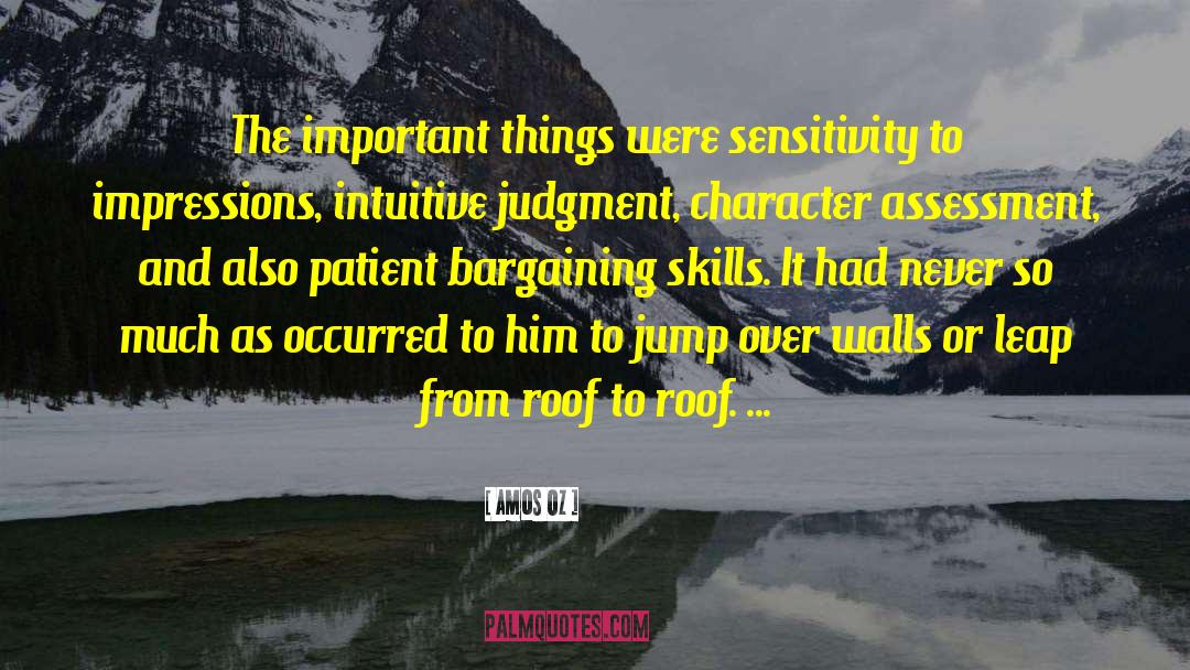 Amos Oz Quotes: The important things were sensitivity