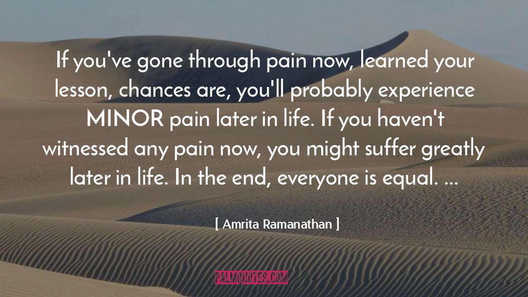 Amrita Ramanathan Quotes: If you've gone through pain