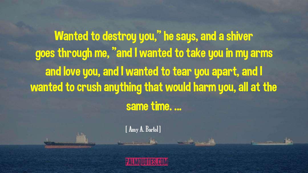 Amy A. Bartol Quotes: Wanted to destroy you,