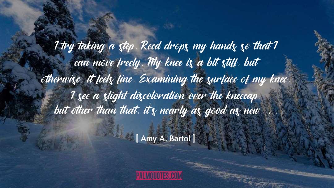 Amy A. Bartol Quotes: I try taking a step.