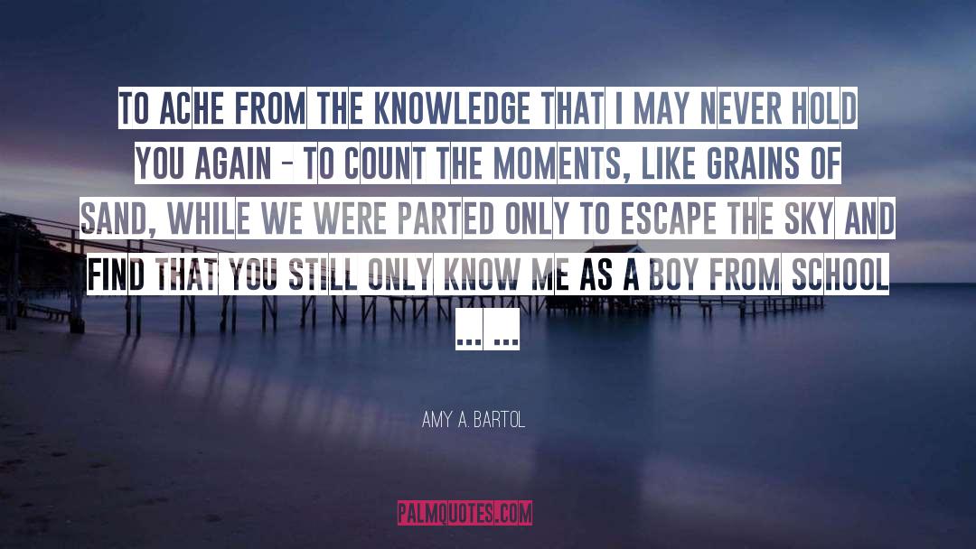 Amy A. Bartol Quotes: To ache from the knowledge