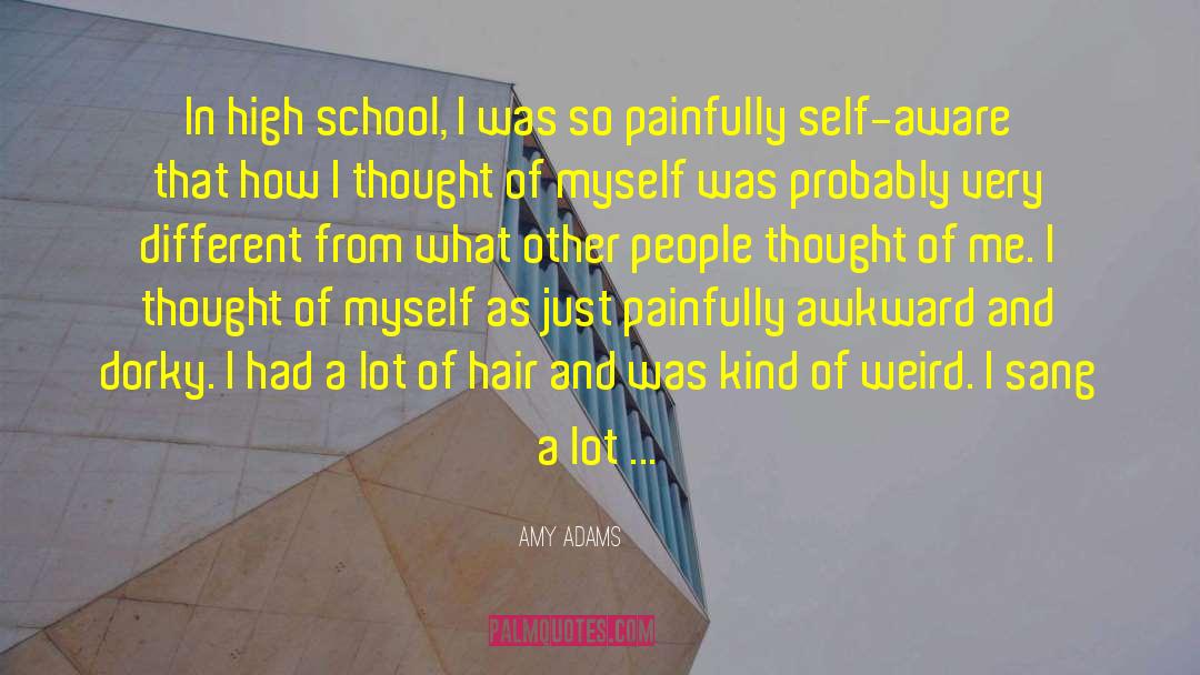 Amy Adams Quotes: In high school, I was