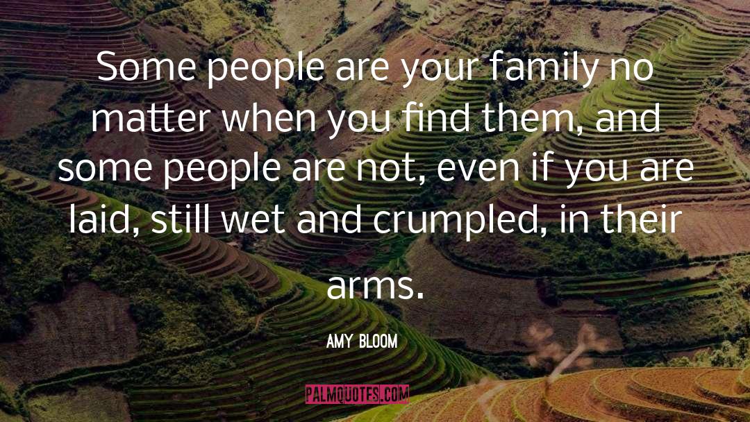 Amy Bloom Quotes: Some people are your family