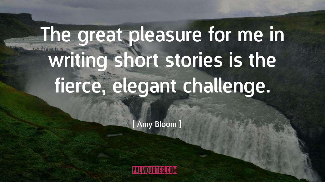 Amy Bloom Quotes: The great pleasure for me