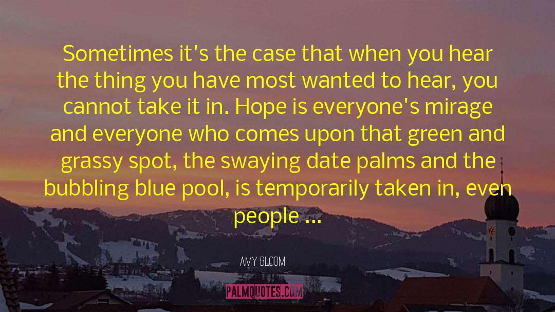 Amy Bloom Quotes: Sometimes it's the case that