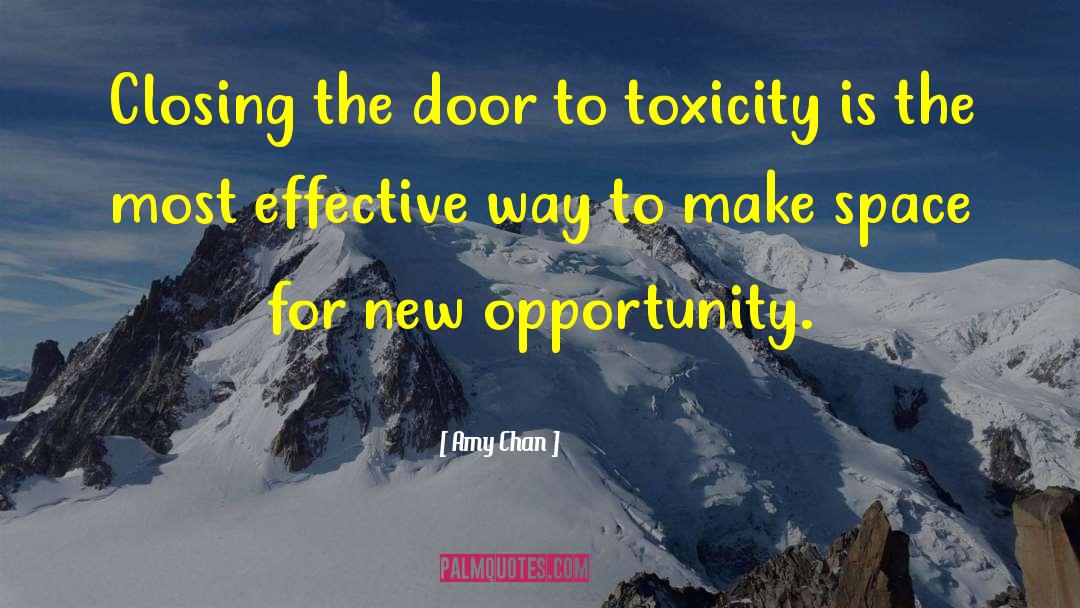 Amy Chan Quotes: Closing the door to toxicity