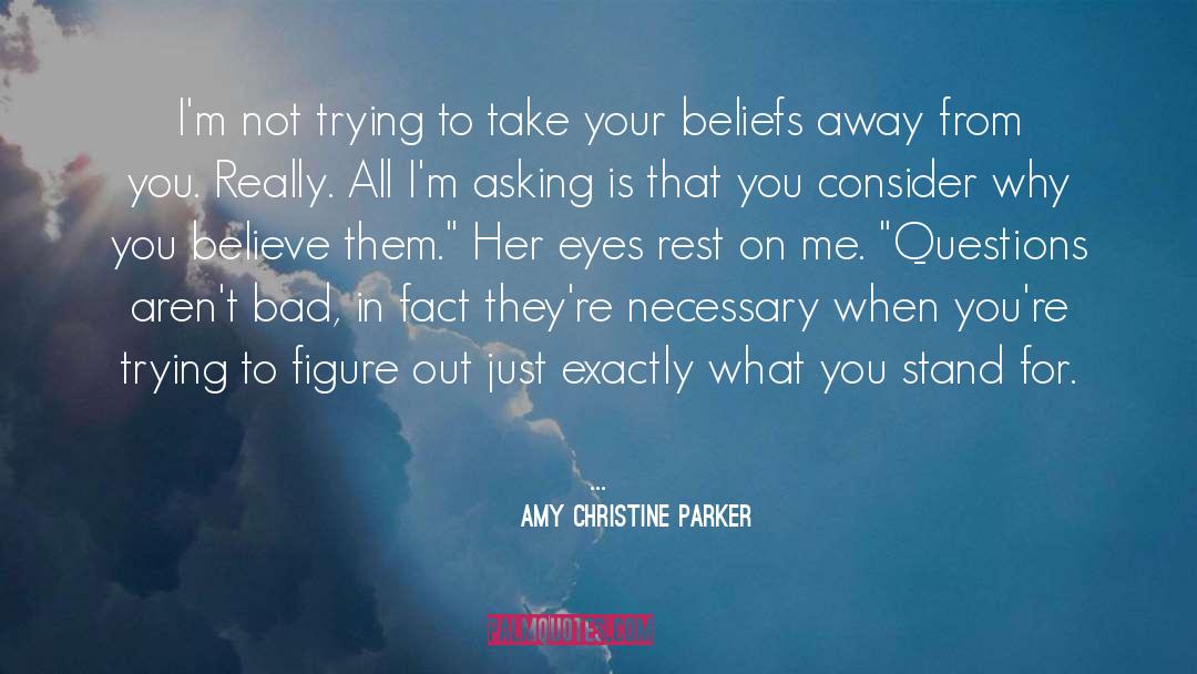 Amy Christine Parker Quotes: I'm not trying to take
