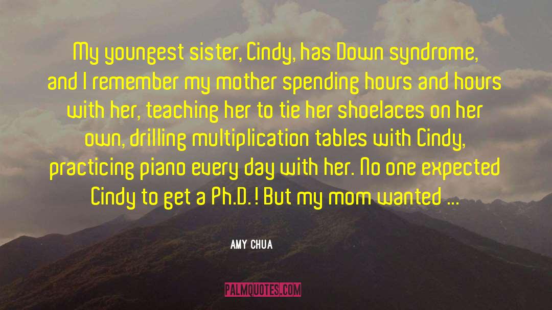 Amy Chua Quotes: My youngest sister, Cindy, has