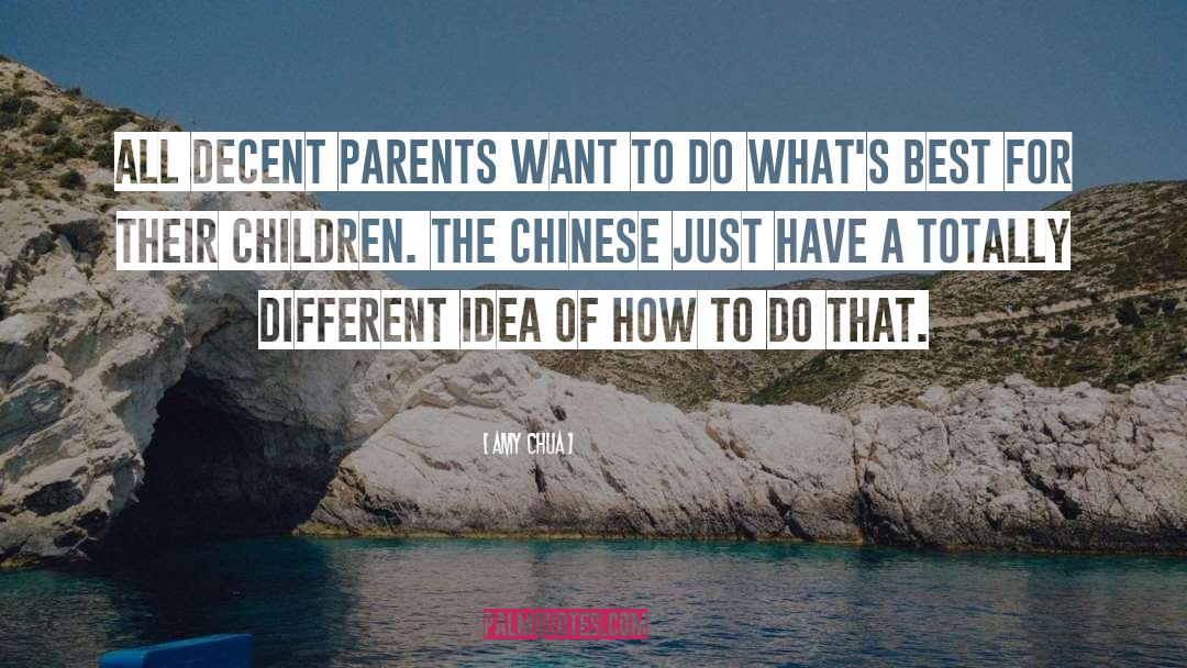 Amy Chua Quotes: All decent parents want to