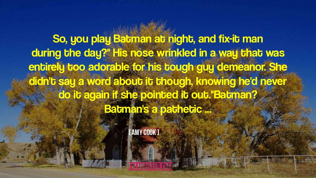 Amy Cook Quotes: So, you play Batman at