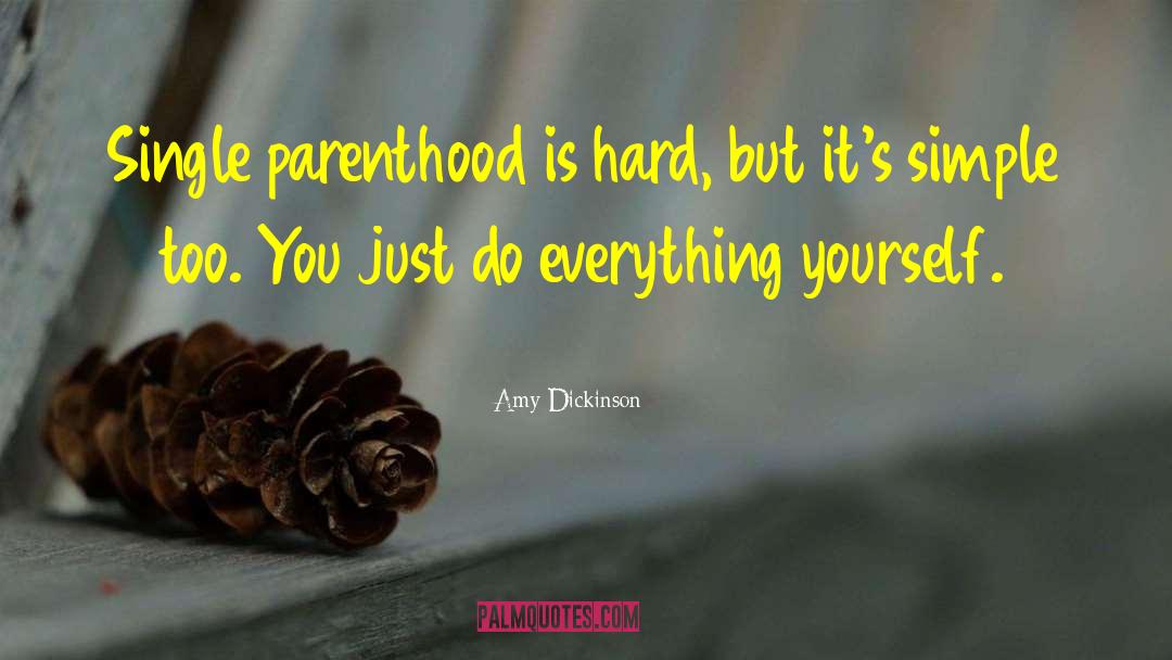 Amy Dickinson Quotes: Single parenthood is hard, but