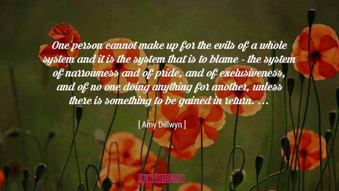 Amy Dillwyn Quotes: One person cannot make up
