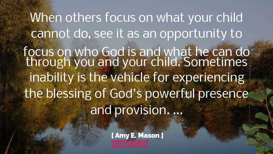 Amy E. Mason Quotes: When others focus on what