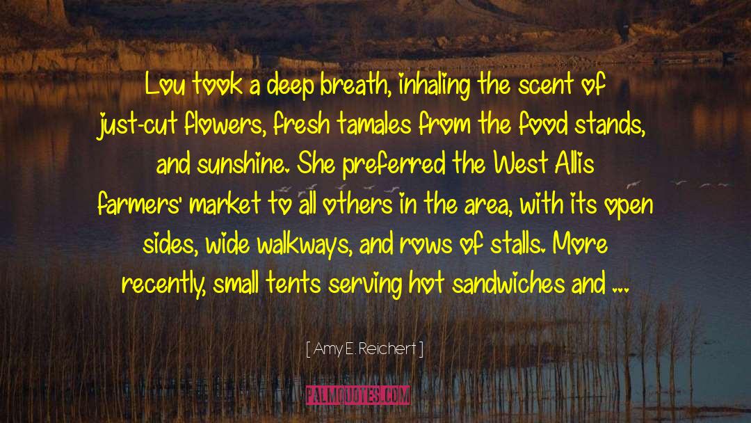 Amy E. Reichert Quotes: Lou took a deep breath,