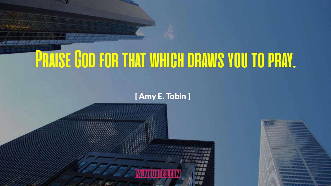 Amy E. Tobin Quotes: Praise God for that which