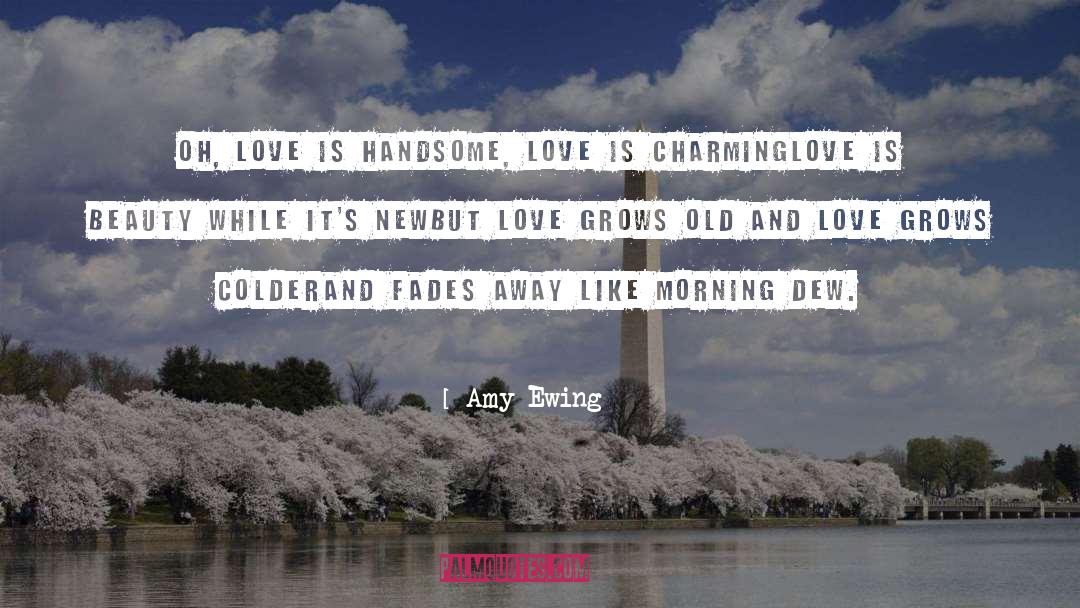 Amy Ewing Quotes: Oh, love is handsome, love