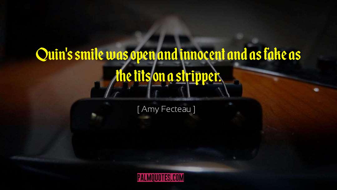 Amy Fecteau Quotes: Quin's smile was open and