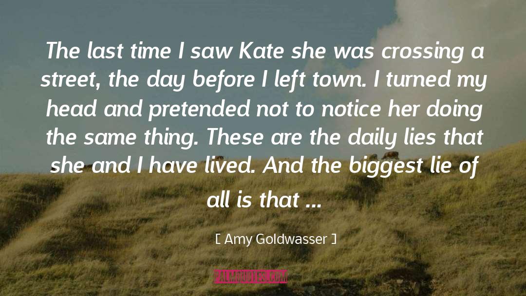 Amy Goldwasser Quotes: The last time I saw