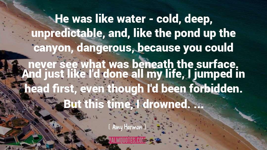 Amy Harmon Quotes: He was like water -