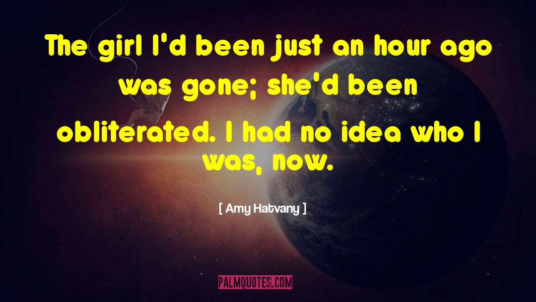 Amy Hatvany Quotes: The girl I'd been just