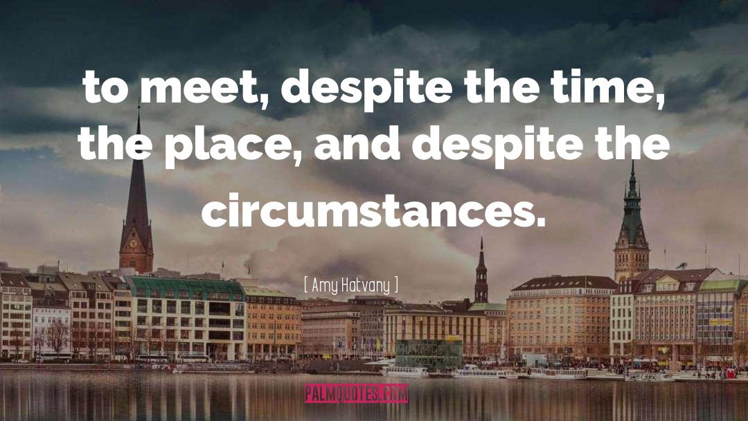 Amy Hatvany Quotes: to meet, despite the time,