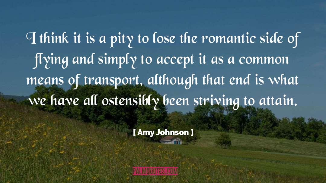 Amy Johnson Quotes: I think it is a