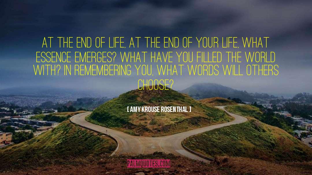 Amy Krouse Rosenthal Quotes: At the end of life,