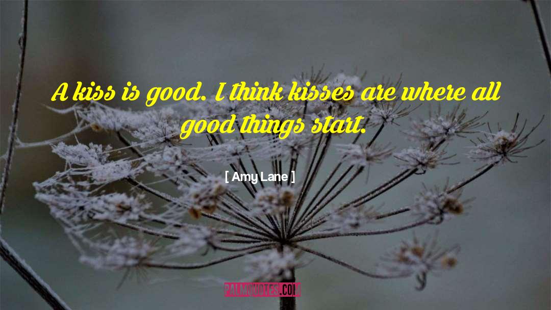 Amy Lane Quotes: A kiss is good. I
