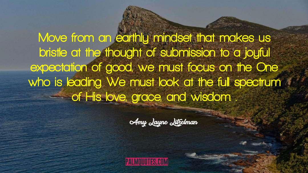 Amy Layne Litzelman Quotes: Move from an earthly mindset