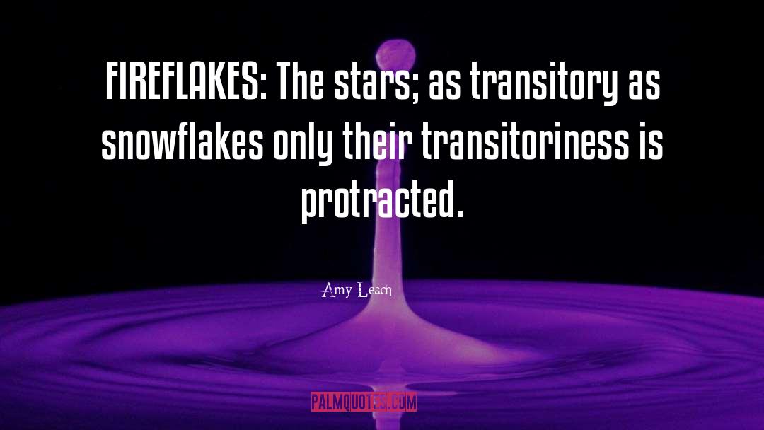 Amy Leach Quotes: FIREFLAKES: The stars; as transitory