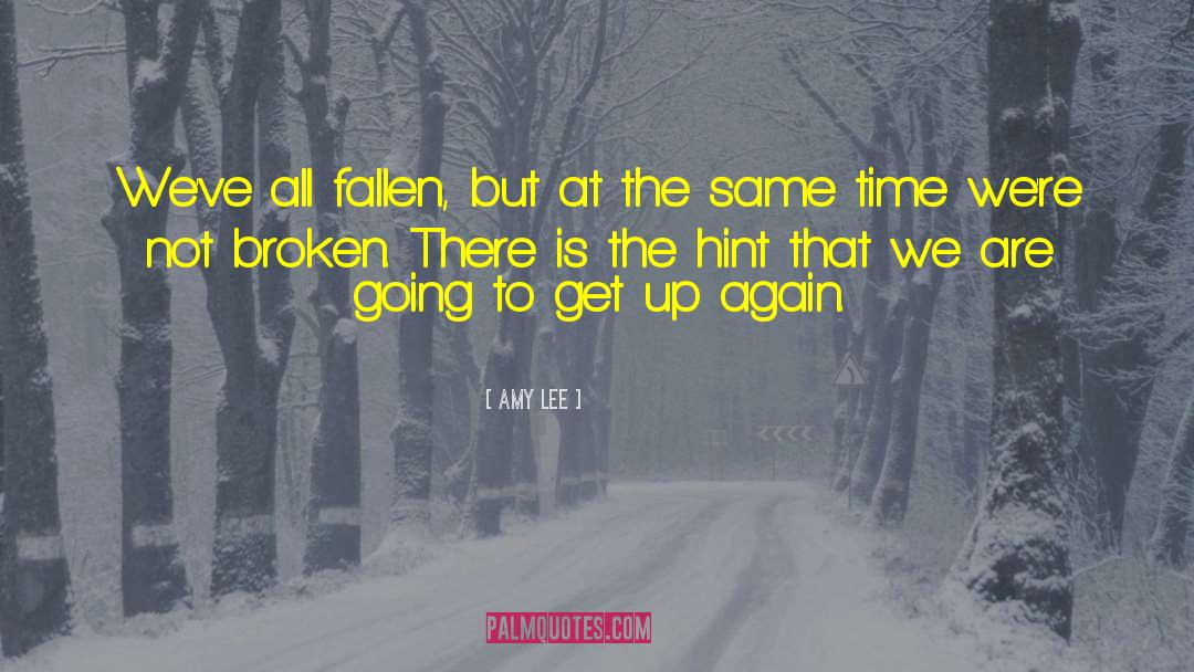 Amy Lee Quotes: We've all fallen, but at